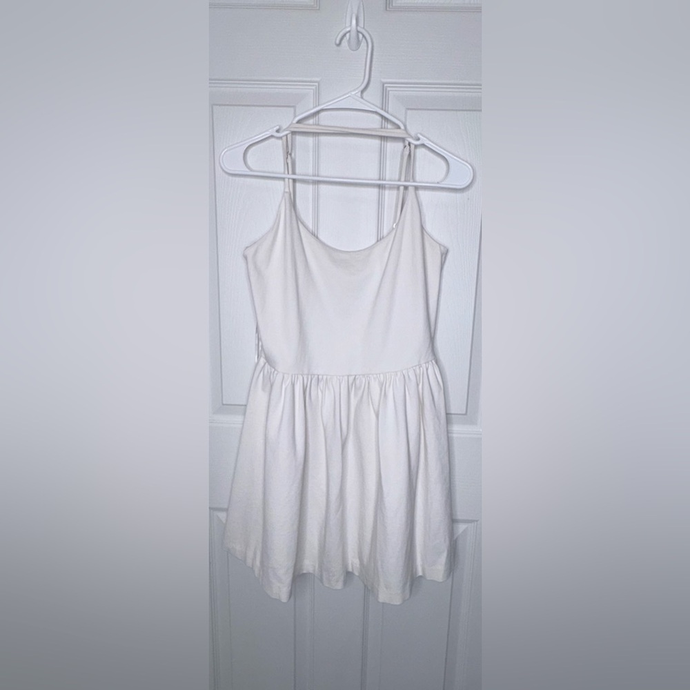 Guess White Lace-Up Back Sundress Romantic Spring Festival Mini Dress Size 10 - Picture 2 of 5